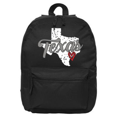 Texas Heart I Love Texas 16 in Basic Backpack