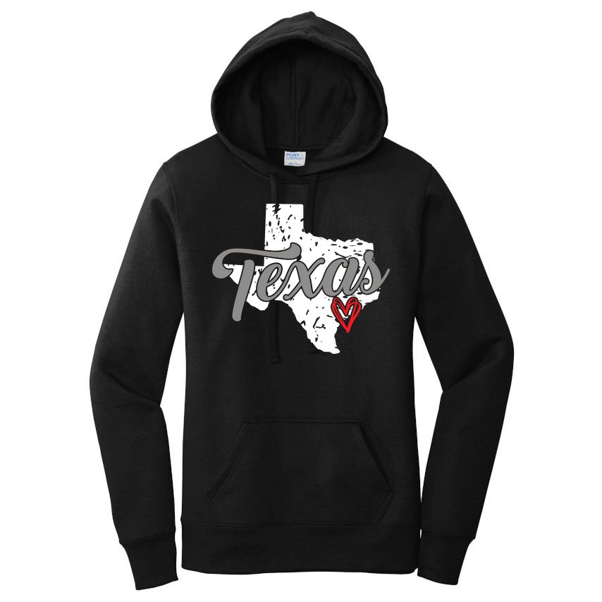 Texas Heart I Love Texas Women's Pullover Hoodie
