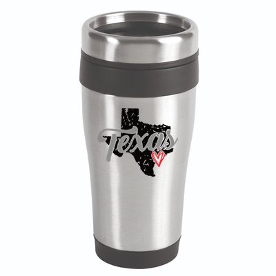 Texas Heart I Love Texas 16oz Travel Tumbler