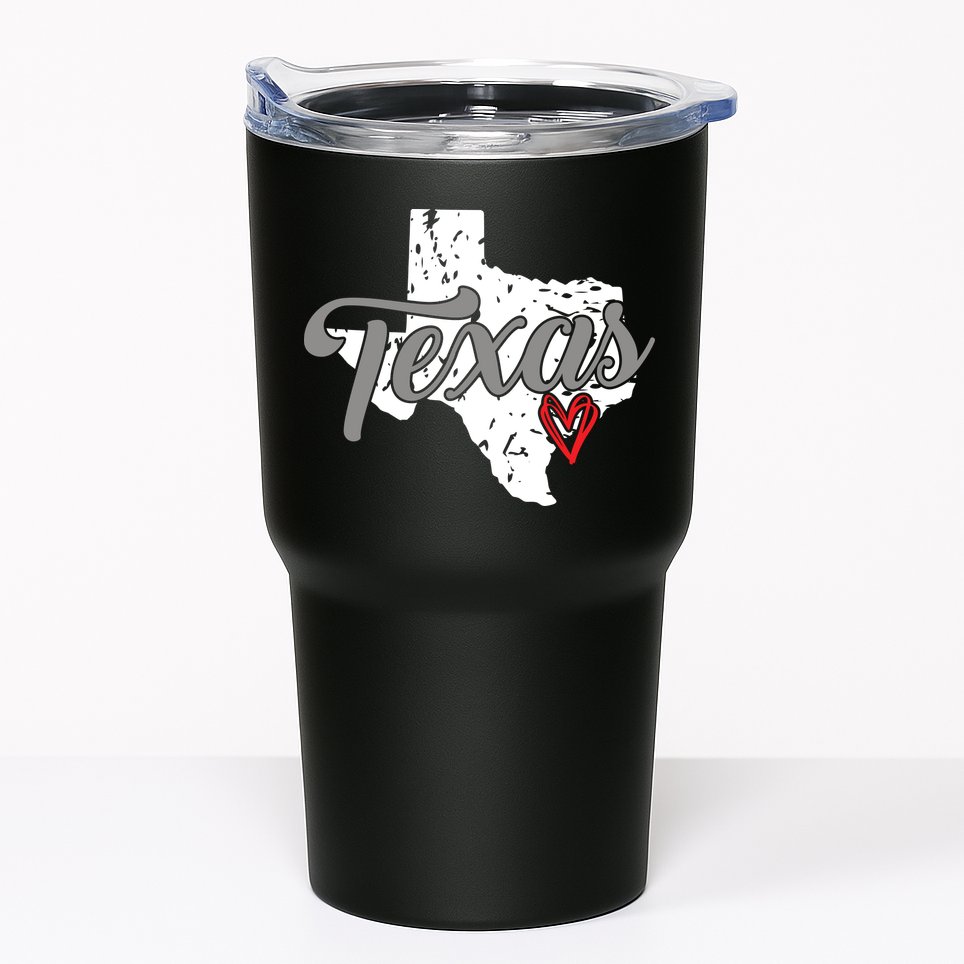 Texas Heart I Love Texas Tumbler
