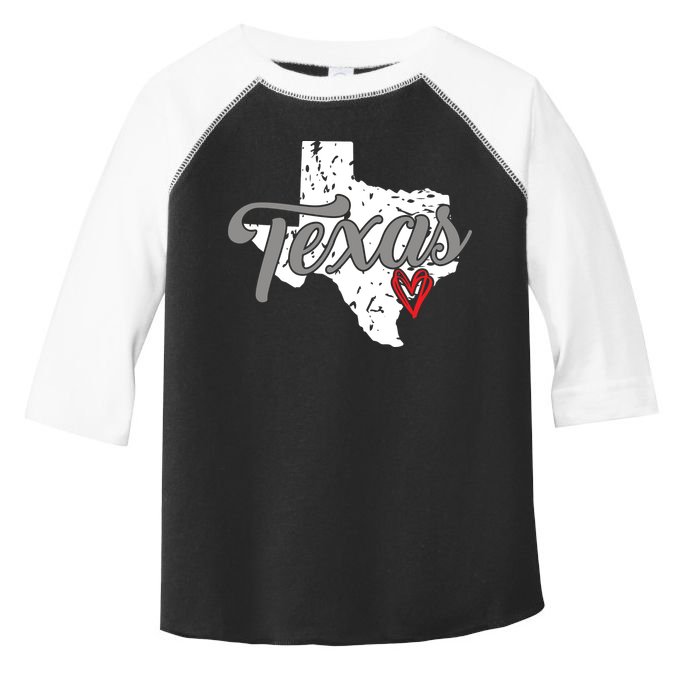 Texas Heart I Love Texas Toddler Fine Jersey T-Shirt