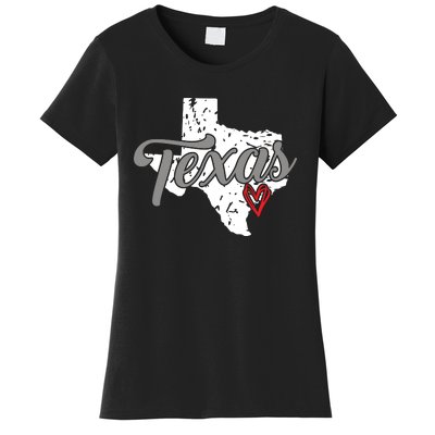 Texas Heart I Love Texas Women's T-Shirt