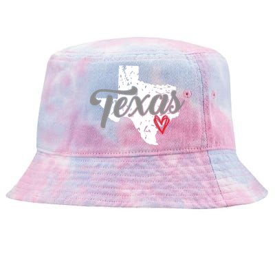 Texas Heart I Love Texas Tie-Dyed Bucket Hat