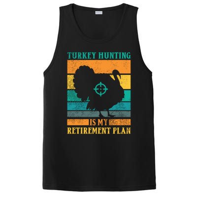 Turkey Hunting Is My Retiret Plan Retro Turkey Hunter Funny Gift PosiCharge Competitor Tank