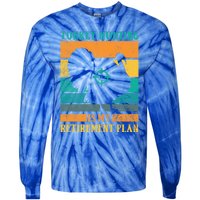 Turkey Hunting Is My Retiret Plan Retro Turkey Hunter Funny Gift Tie-Dye Long Sleeve Shirt