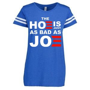 The Hoe Is Just As Bad As Joe Enza Ladies Jersey Football T-Shirt