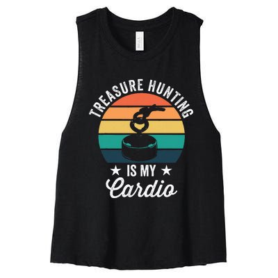 Treasure Hunting Is My Cardio For Magnet Fisher Women's Racerback Cropped Tank