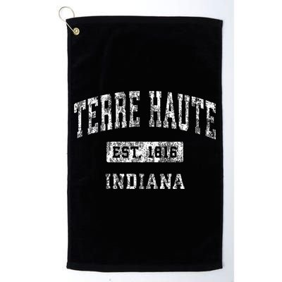 Terre Haute Indiana In Vintage Established Sports Golf Towel