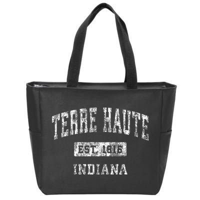 Terre Haute Indiana In Vintage Established Sports Zip Tote Bag