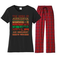 The Hero Is Commonly The Slimplest And Obscurest Of Man Women's Flannel Pajama Set