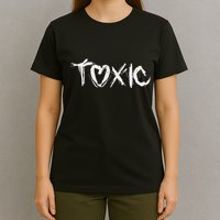 Toxic Heart In Brush Font. Scribble. Stylized. T-Shirt