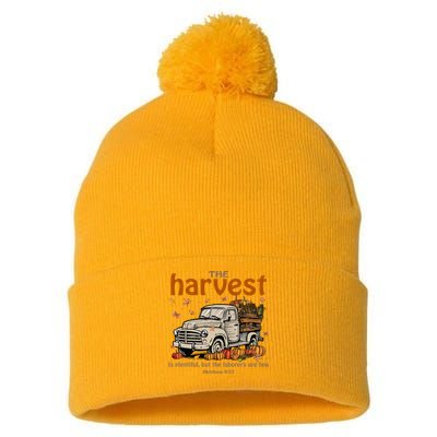 The Harvest Is Plentiful And Workers Are Few Pom Pom 12in Knit Beanie