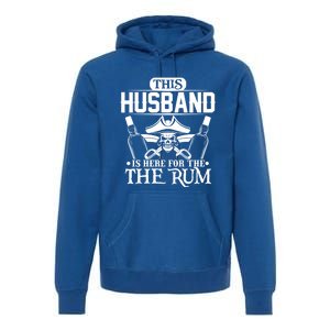 This Husband Is Here For The Rum Pirate Matching Family Gift Premium Hoodie