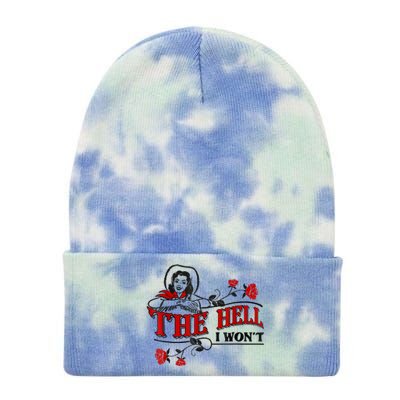 The Hell I Won't Flower Apparel For Life Tie Dye 12in Knit Beanie