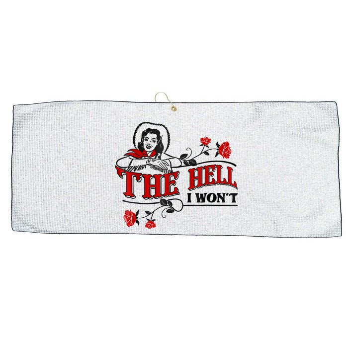 The Hell I Won't Flower Apparel For Life Large Microfiber Waffle Golf Towel