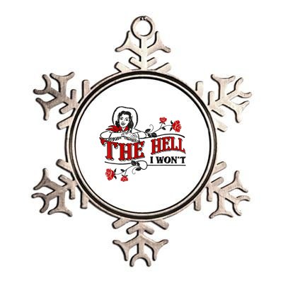 The Hell I Won't Flower Apparel For Life Metallic Star Ornament