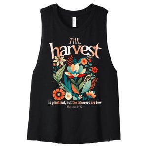 The Harvest Is Plentiful But The Laborers Are Few Women's Racerback Cropped Tank