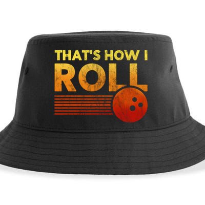 That's How I Roll Funny Distressed Bowling Sustainable Bucket Hat