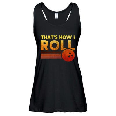 That's How I Roll Funny Distressed Bowling Ladies Essential Flowy Tank