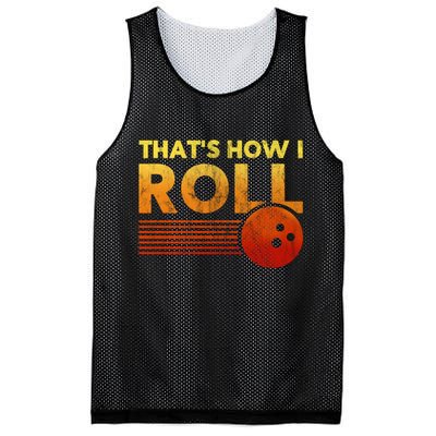 That's How I Roll Funny Distressed Bowling Mesh Reversible Basketball Jersey Tank
