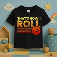 That's How I Roll Funny Distressed Bowling Toddler T-Shirt