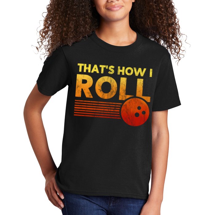 That's How I Roll Funny Distressed Bowling Kids T-Shirt