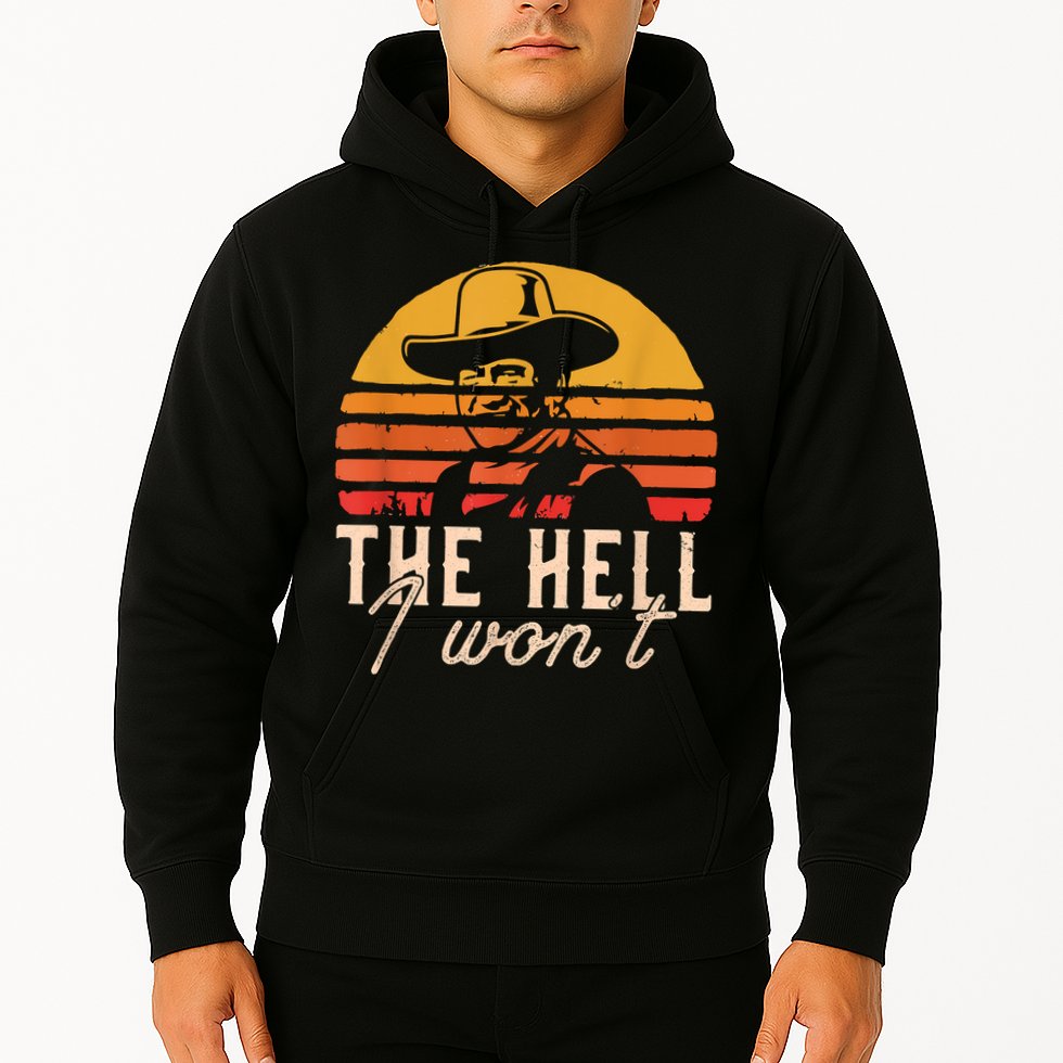 The Hell I Won't Quote Retro Vintage Hoodie