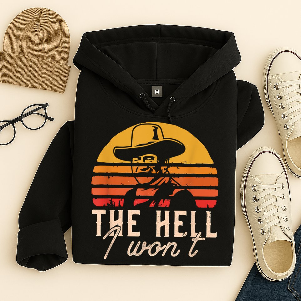 The Hell I Won't Quote Retro Vintage Hoodie