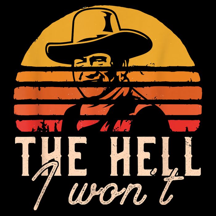 The Hell I Won't Quote Retro Vintage Bucket Hat
