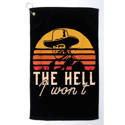 The Hell I Won't Quote Retro Vintage Golf Towel