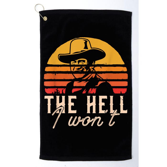 The Hell I Won't Quote Retro Vintage Golf Towel