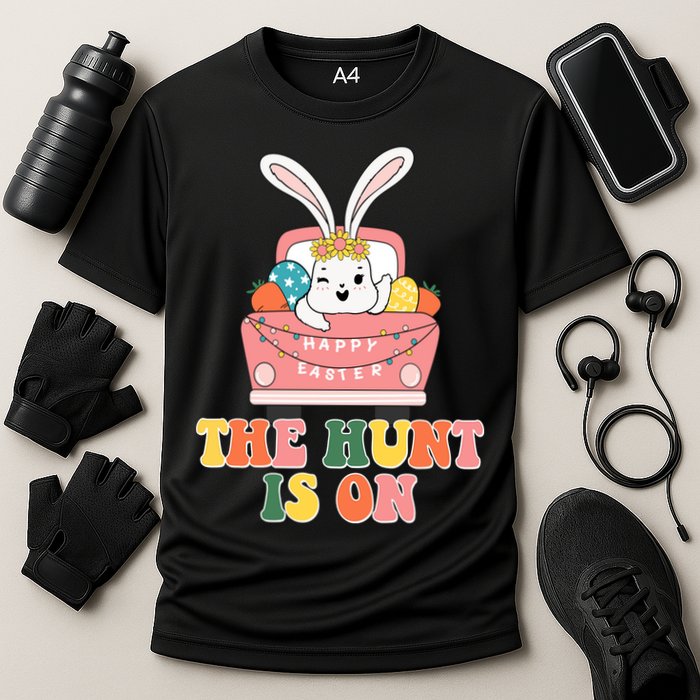 The Hunt Is On Easter Bunny Holiday Cooling Performance Crew T-Shirt