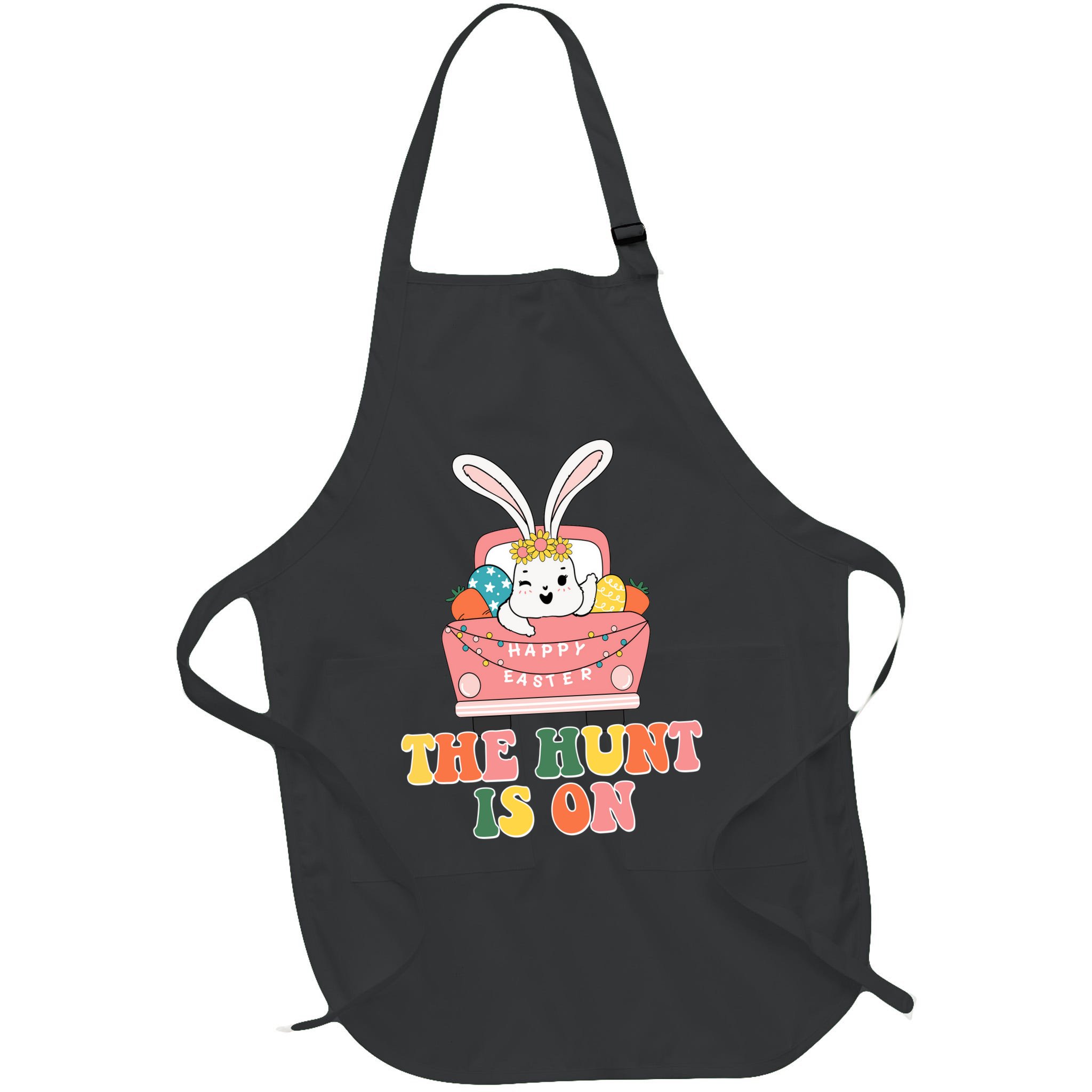The Hunt Is On Easter Bunny Holiday Apron