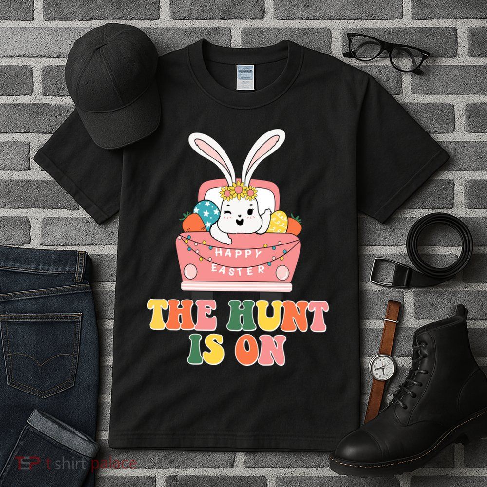 The Hunt Is On Easter Bunny Holiday Tall T-Shirt
