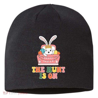 The Hunt Is On Easter Bunny Holiday Sustainable Beanie
