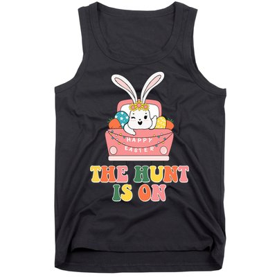 The Hunt Is On Easter Bunny Holiday Tank Top