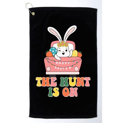The Hunt Is On Easter Bunny Holiday Golf Towel