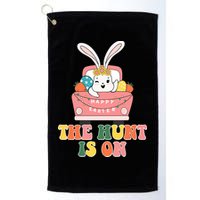 The Hunt Is On Easter Bunny Holiday Golf Towel