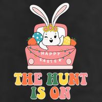 The Hunt Is On Easter Bunny Holiday Golf Towel