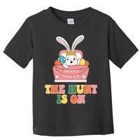 The Hunt Is On Easter Bunny Holiday Toddler T-Shirt