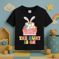 The Hunt Is On Easter Bunny Holiday Toddler T-Shirt