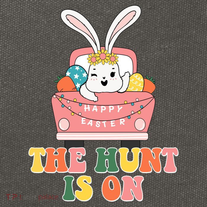 The Hunt Is On Easter Bunny Holiday Cotton Canvas Backpack