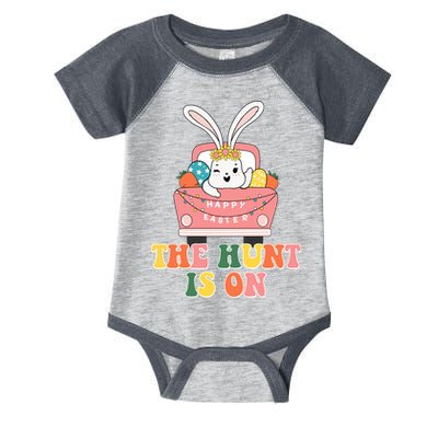 The Hunt Is On Easter Bunny Holiday Infant Baby Jersey Bodysuit