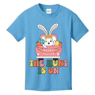 The Hunt Is On Easter Bunny Holiday Kids T-Shirt