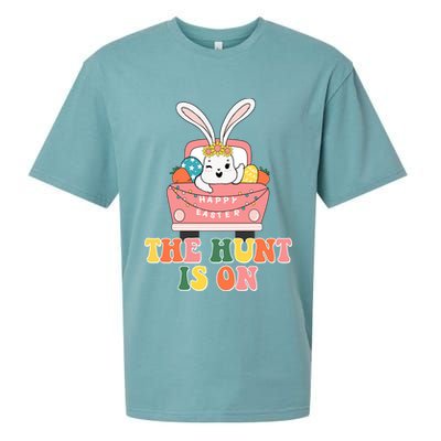 The Hunt Is On Easter Bunny Holiday Sueded Cloud Jersey T-Shirt
