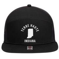 Terre Haute Indiana Souvenirs In 7 Panel Mesh Trucker Snapback Hat