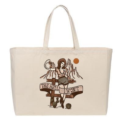 The Hell I WonT Cotton Canvas Jumbo Tote