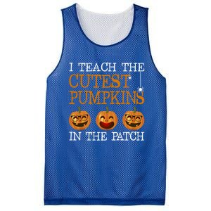 Teacher Halloween I Teach The Cutest Pumpkins In The Patch Cool Gift Mesh Reversible Basketball Jersey Tank