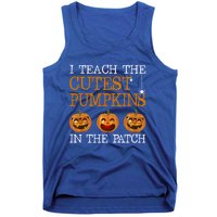 Teacher Halloween I Teach The Cutest Pumpkins In The Patch Cool Gift Tank Top