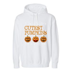 Teacher Halloween I Teach The Cutest Pumpkins In The Patch Cool Gift Garment-Dyed Fleece Hoodie